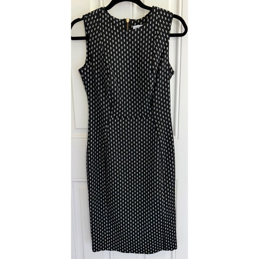 Calvin Klein Women's Black Midi Sheath Dress size 4